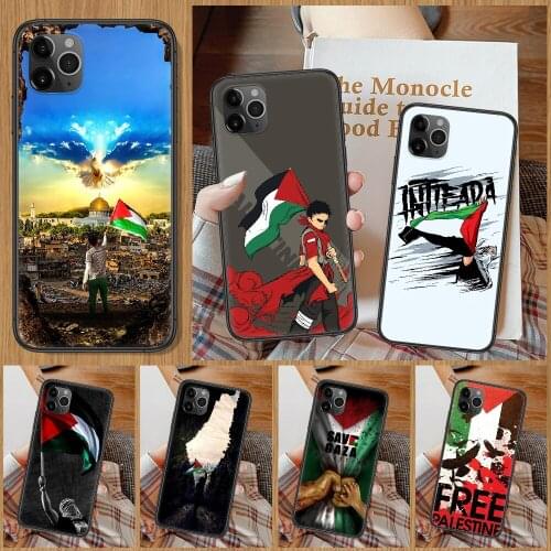 Palestine Mark Flag Phone Case For iphone 5 5S SE 2 6 6S 7 8 11 12 Mini Plus X XS XR Pro Max black pretty coque fashion Etui