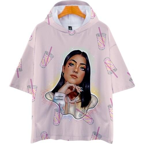 Charli Damelio T Shirt Fashion Women T-shirt Ice Coffee Splatter Harajuku Kawaii Streetwear Women Hooded Tees Clothes Tops