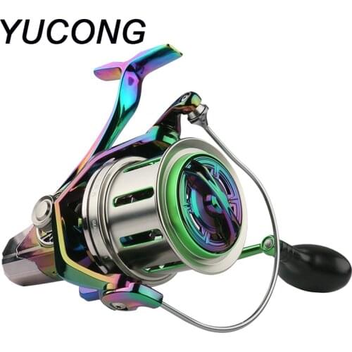 YUCONG Spinning Reel 8000-10000-12000 Series Saltwater Fishing Reel 18+1BB Trolling Spinning Wheel 25KG Max Drag Bass Pike Pesca
