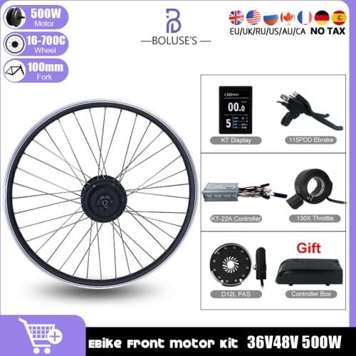 Electric Bike Motor Wheel 36V48V 500W Front Wheel Hub Motor 16-29Inch700C Brushless Motor For Bicycle Electric Motor Kit Bicycle