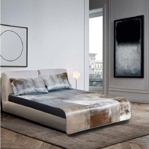 Cowhide Summer Cooling Mat Kit For Bed Pillowcase Anti-mite Anti-Bacteria Mattress Cover Luxury Bedding Set Bedroom Modern Style