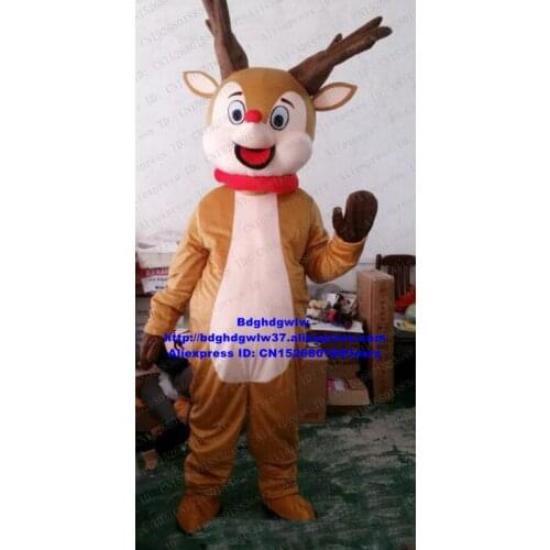 Rudolph The Red Nosed Reindeer Charlie Milu Deer Mascot Costume Adult Cartoon Character Scenic Spot Anime Costumes zx1357