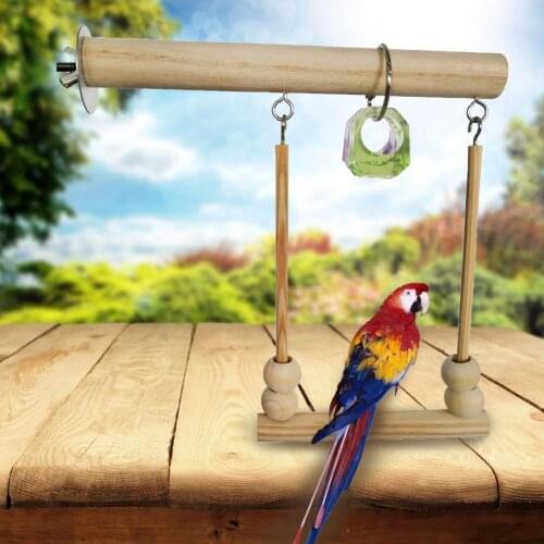 Little Swing Toy Multifunctional Colorful Sturdy Wooden Parrot Swing for Pet Owner For parrots для попугаев