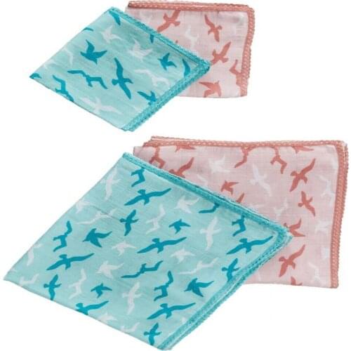 Muslin Baby 30x30 cm and 100x100 cm (2 Pieces) It is 100% Organic Turkish Cotton