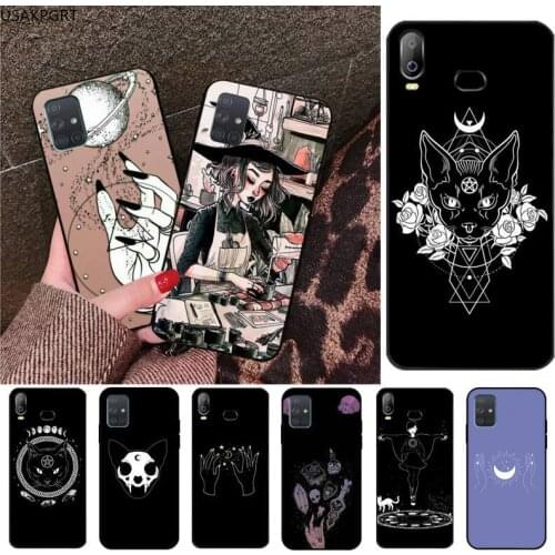 USAKPGRT Witchcraft Witch Moon Soft Phone Cover For Samsung Galaxy A21S A01 A11 A31 A81 A10 A20E A30 A40 A50 A70 A80 A71 A51