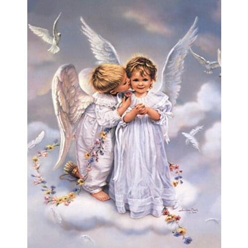Cross Stitch kits 5D Diy diamond Painting Diamond Embroidery little angel Picture resin drill 3D diamond Mosaic pattern gift