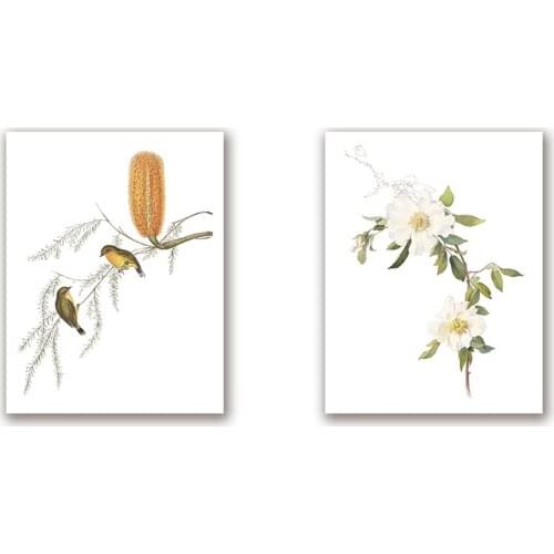 Chinese Style Flower Tree Birds Canvas Painting Wall Art Plant Animals Picture Poster and Print Living Room Bedroom Decoration