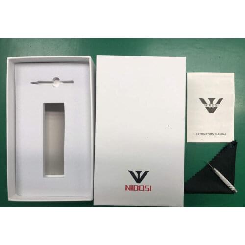 NIBOSI Original Watch Boxes Dropshipping Gift (White Box,Send with watch only)