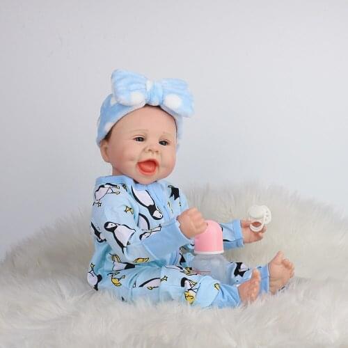 New 55CM Reborn Baby Doll Toy Babies Dolls Reborn For Kid Birthday Gift Toddler Toy