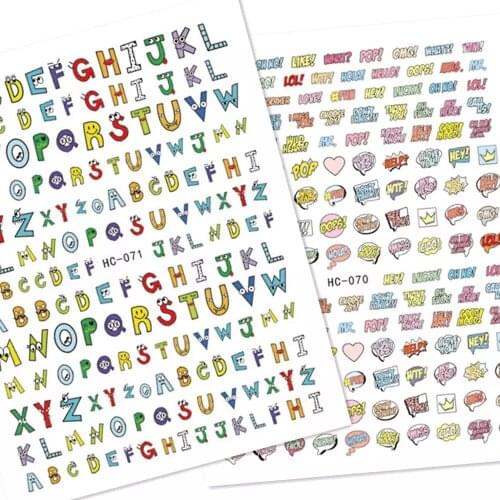 Nail art decoration HC-70 71 lovely cartoon design DIY nail decal stickers tips