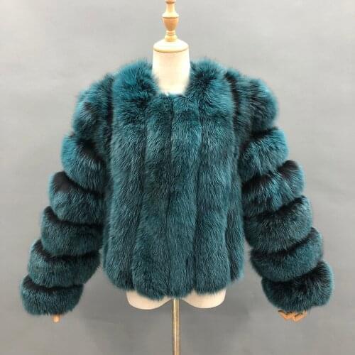 New Arrival Fur Coat Women Natural 100% Fox Luxury Warm Fluffy Short Khaki S-5XL Fur Vendor Real Fur Jacket 2021 Winter Clothing