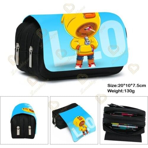 Video Gamer Capacity Pencils Cases Fabric School Supplies Stationery Stars Leon Spike Colt Box Pencilcase Pencil Bag