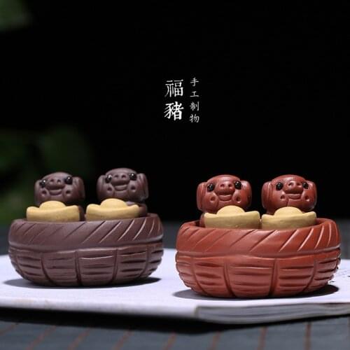 Sand tea pet undressed ore purple clay cement to the pig fu qing pig play manufacturers selling mining source treasure