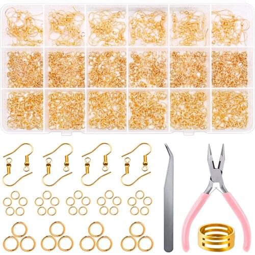 Earring Making Supplies Starter Kits, Earring Hooks with Open Jump Rings in 4mm&6mm for Earring Jewelry Making