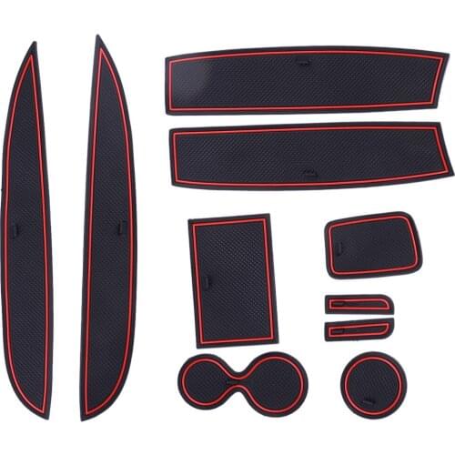 Rubber 1 Set Anti-Slip Car Door Gate Slot Groove Mats Fit For Renault Clio 4 Door 2002-2011 2012 2013 2014 2015 2016 2017