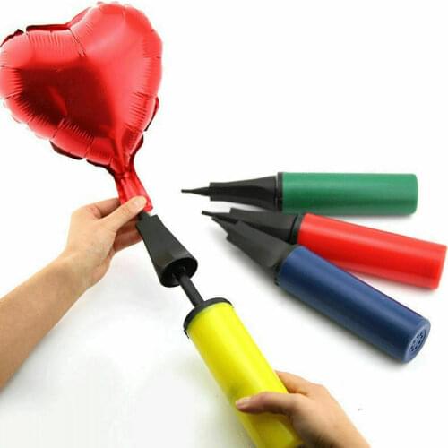 Inflator Hand Push Air Pump Two Kinds Of Needles Party Supplies Portable Foil Ballon Pump Mini Balls Pump Balloon Accessories