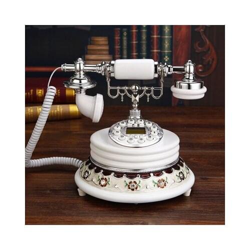 Jade antique landline European pastoral retro fashion wedding. telephone telephone Decoration home art electric wood vintage