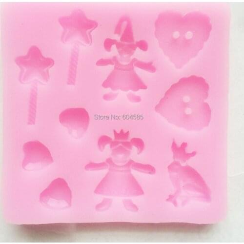 "Prince Charming" theme Fairy Tale Story Book Princess and the Frog Silicone Candy Mold