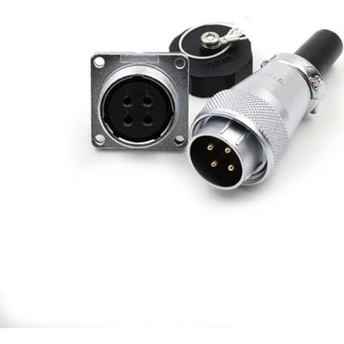 WS24 Diameter 24mm 2 3 4 9 10 12 19 Pin IP67 Waterproof Connector Solder Male Plug Aviation Female Socket Power Signal Adapter