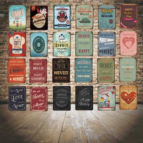 Japanese Cat Sign Plaque Metal Vintage Metal Plate For Wall Poster Bar Art Home Decor Cuadros LA-4677A