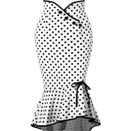 Skirt Asymmetrical Ruffle Slim Fits Elegant Office Skirt for Party