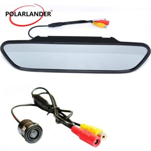 5 inch Car Mirror Monitor Video player with Mini LED Car CCD Rear View Camera Parking assistance System