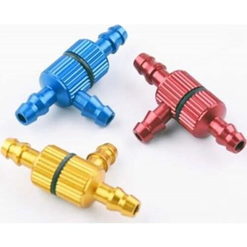 D8 x 3.2 x L28mm Oil Filter Nozzle Aluminum Tee Fuel Gasoline Gas Strainer for RC Model Parts