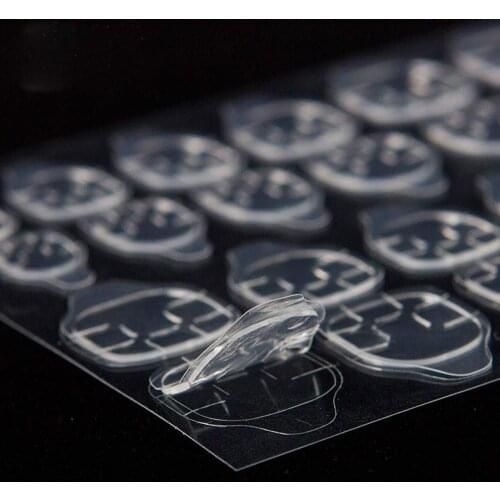 10Sheets Clear Double Side Adhesive Glue Sticker Sticky Tape Fake Nail Glue