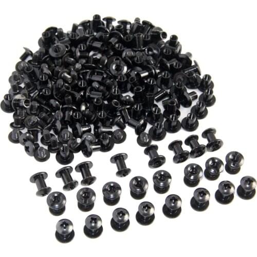 100pcs Black Tactical Slotted Posts and Cross Head Screw DIY Kydex Leather Holster Sheath Chicago Screws