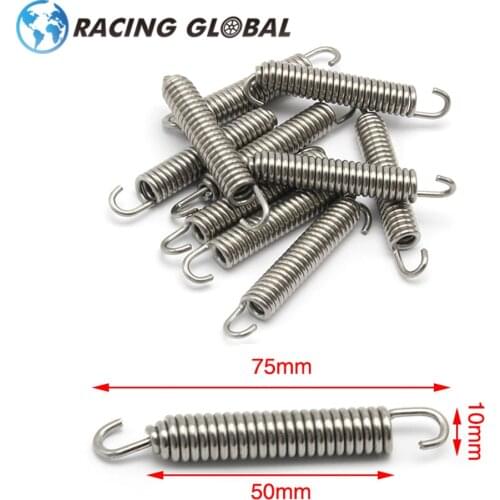 ALCON-Racing Motorcycle 2/6/10pcs Springs Fully Rotatable Exhaust System Springs For Exhaust Middle Pipe Stainless Steel