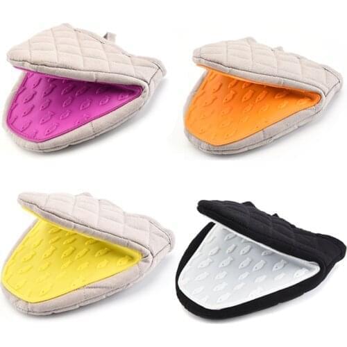 2PCS Oven Mitts Silicone Anti-scalding Gloves Potholder Kitchen Gloves Heat Resistant Tray Dish Bowl Holder Oven Handschoen