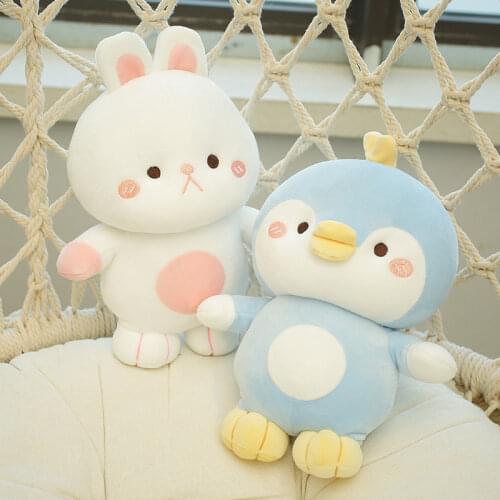 23CM Cute Tiger Plush Doll Baby New Cartoon Animal Soft Stuffed Toy Child Simulation Bunny Pillows Home Decoration Gift for Kids