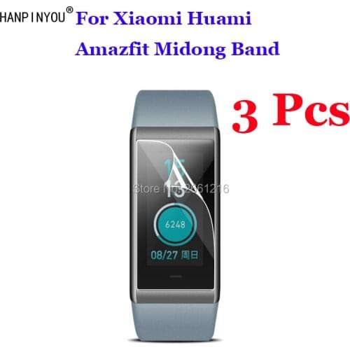 3 Pcs/Lot For Xiaomi Huami Amazfit Midong Smart Band Slim Full Cover Soft TPU Film Explosion-proof Screen Protector