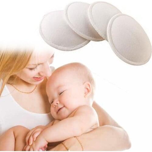 4pc Washable Reusable Breast Nursing Pads Absorbent Breastfeeding Feeding Pad