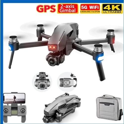 4DRC 2021 M1 Pro 2 Drone 4k HD Mechanical 2-Axis Gimbal Camera 5G Wifi Gps System Supports TF Card Drones Distance 1.6km I