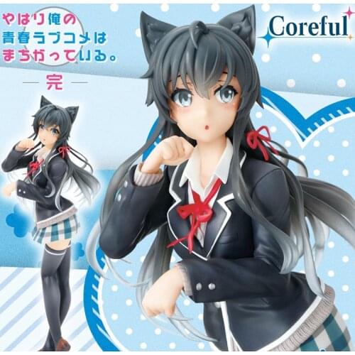 Judai 20cm Original Taito Coreful Figure Oregairu Yukinoshita Yukino Nekomimi Seifuku Ver PVC Action Figure Model Doll Toys