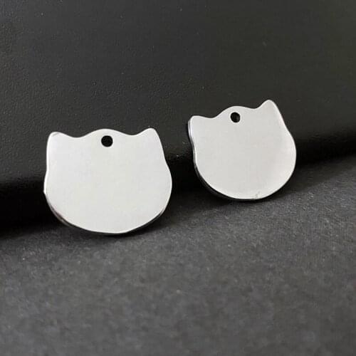 Customized Cat Shaped Pet Id Name Collar Tag Plates Dog Pendant Charm Personalized Accessories Gift Cat Supply Free Shipping