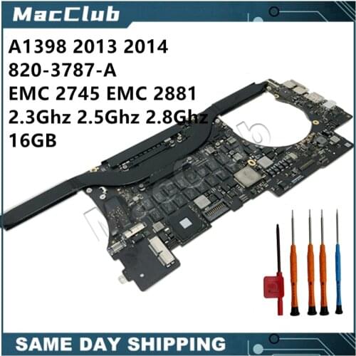 A1398 Motherboard 820-3787-A EMC 2674 2745 2876 2881 A Macbook Pro Retina 15" Logic Board Core i7 Late 2013 Mid 2014 motherboard