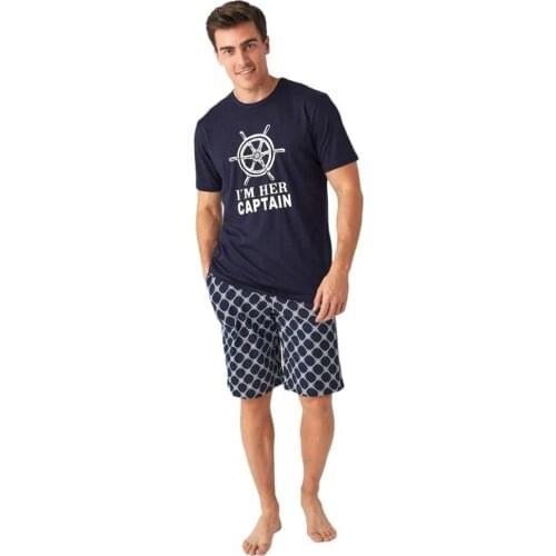 Mode Collection 100% Cotton Printed Mens Short Set