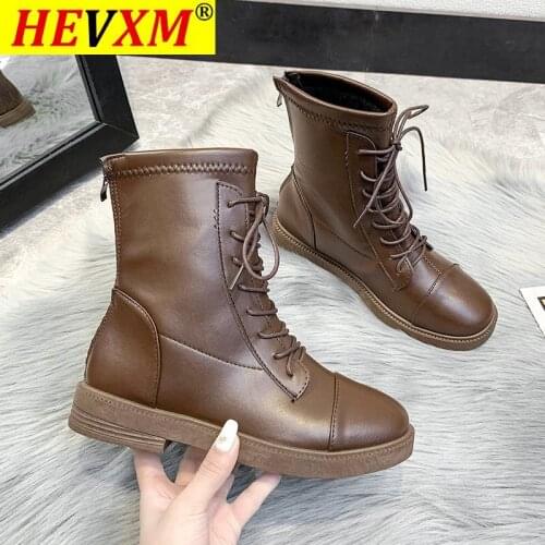 New Casual Womens Shoes Autumn Winter Hot The Leather Classic Retro Boots Fashion Comfortable Wild Womens Boots Zip