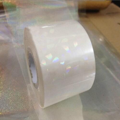 Wholesale Roll Transparent foil diamond laser Nail Art Polish Transfer Foil Tips Decor
