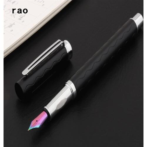 Luxury quality 3703 Black Colors Business office Colored nib Fountain Pen student School Stationery Supplies ink pens