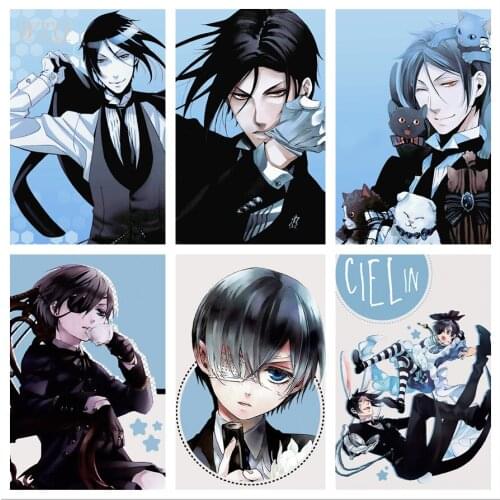 Black Butler Sebastian Anime Posters Wall Poster Canvas Painting Posters and Prints Wall Art Picture Room Decor Home Decoration