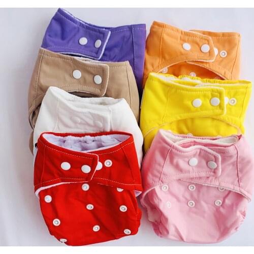 12pcs Washable Baby Cloth Diapers For Both Baby Girls And Boys Reusable Baby Diapers Pant In Adjustable Once Size