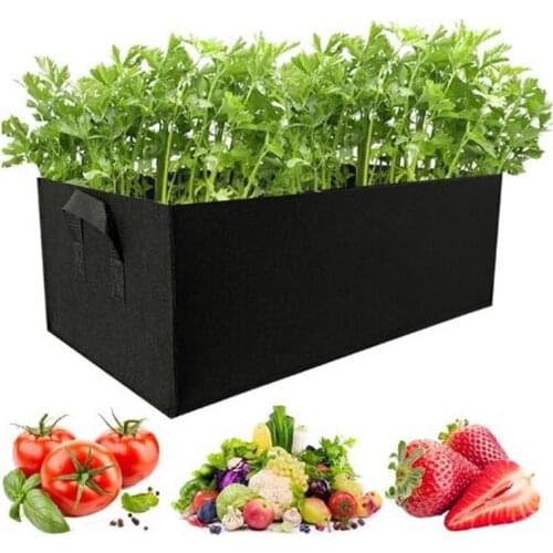 Rectangular Vegetable Grow Bags Garden Nursery Planting Flower Pot Anti-Corrosion Fabric Non-Woven Planters Bag