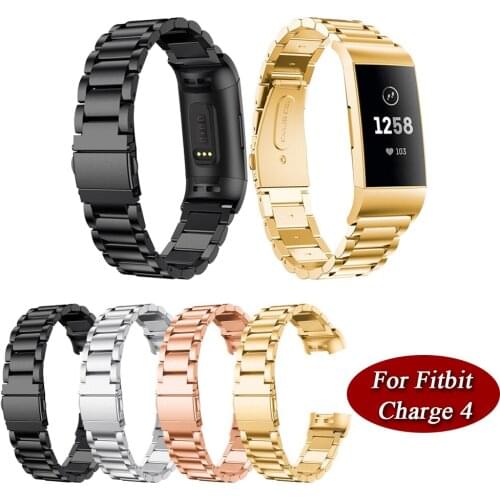 Luxury Watchbands on for For Fitbit Charge 4 Stainless Steel Watch Straps Replacement Bands Easy to Install correas de reloj
