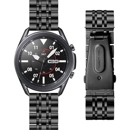 For Samsung Galaxy Watch 3 45mm Bracelet 20mm 22mm Quick Release Stainless Steel Metal Wrist Strap for Galaxy Watch3 41mm Band