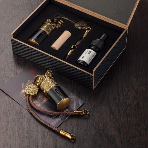 Luxury Hanging Car Perfume with Gift Box Animal Design Car Fragrance Retro Style Car Air freshener PiXiu Car Diffuser