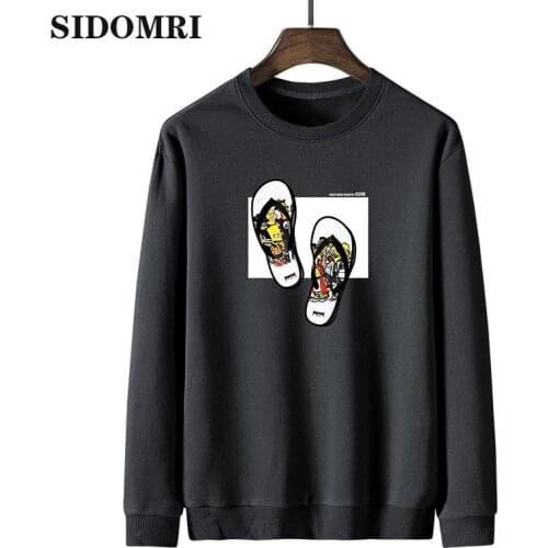 Sweatshirt For Mens Funny slippers Cartoon Printing Spring Autumn Retro Harajuku Man Hoodies Funny High Quality Pullover