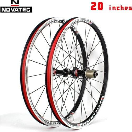 Novatec Folding bicycle wheelset 451 A291SB F482SB Aluminum alloy wheels 20 inch 406 V brake 4bearing 7-11speed 20H Bike Wheels